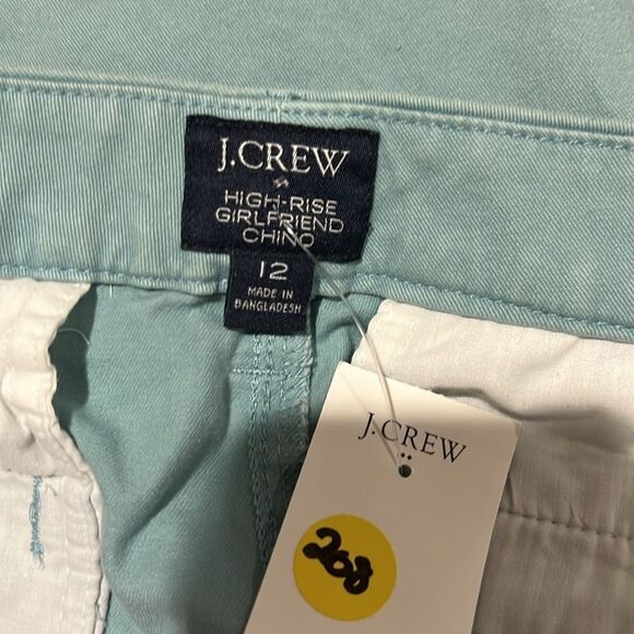 J. Crew Factory AD156 Seafoam Green High-rise Girlfriend Chino pants NWT - Picture 6 of 10